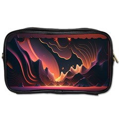 Fire Flame Burn Hot Heat Light Burning Orange Toiletries Bag (one Side) by uniart180623