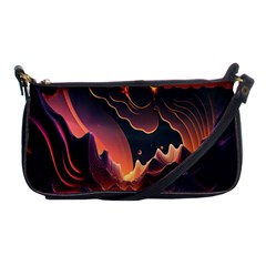 Fire Flame Burn Hot Heat Light Burning Orange Shoulder Clutch Bag by uniart180623