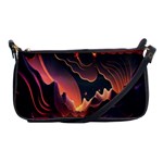 Fire Flame Burn Hot Heat Light Burning Orange Shoulder Clutch Bag Front