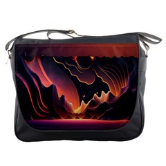 Fire Flame Burn Hot Heat Light Burning Orange Messenger Bag by uniart180623