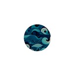 Waves Ocean Sea Abstract Whimsical Abstract Art 1  Mini Magnets Front