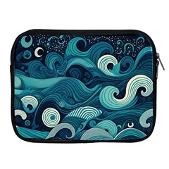 Waves Ocean Sea Abstract Whimsical Abstract Art Apple Ipad 2/3/4 Zipper Cases by uniart180623