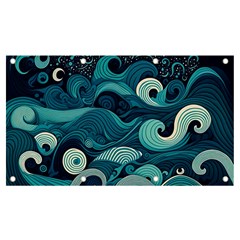 Waves Ocean Sea Abstract Whimsical Abstract Art Banner And Sign 7  X 4  by uniart180623