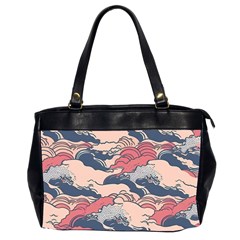 Waves Ocean Sea Water Pattern Rough Seas Oversize Office Handbag (2 Sides) by uniart180623