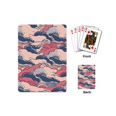 Waves Ocean Sea Water Pattern Rough Seas Playing Cards Single Design (mini) by uniart180623