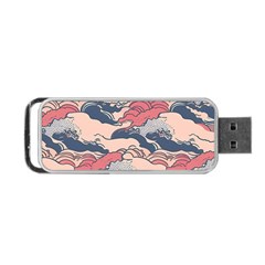 Waves Ocean Sea Water Pattern Rough Seas Portable Usb Flash (two Sides) by uniart180623