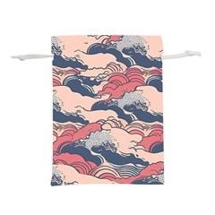 Waves Ocean Sea Water Pattern Rough Seas Lightweight Drawstring Pouch (l) by uniart180623