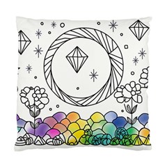 Rainbow Fun Cute Minimal Doodle Drawing Standard Cushion Case (two Sides) by uniart180623