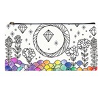 Rainbow Fun Cute Minimal Doodle Drawing Pencil Case Front