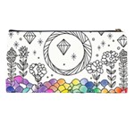 Rainbow Fun Cute Minimal Doodle Drawing Pencil Case Back