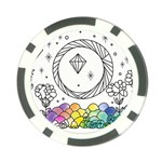 Rainbow Fun Cute Minimal Doodle Drawing Poker Chip Card Guard (10 pack) Front