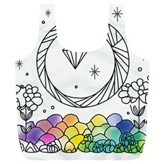 Rainbow Fun Cute Minimal Doodle Drawing Full Print Recycle Bag (xl) by uniart180623