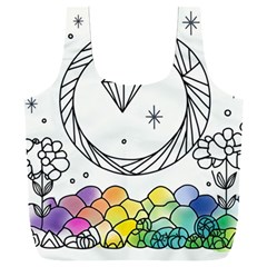 Rainbow Fun Cute Minimal Doodle Drawing Full Print Recycle Bag (xxl) by uniart180623