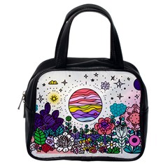 Rainbow Fun Cute Minimal Doodle Drawing Unique Classic Handbag (one Side) by uniart180623