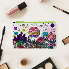 Rainbow Fun Cute Minimal Doodle Drawing Unique Cosmetic Bag (xs) by uniart180623