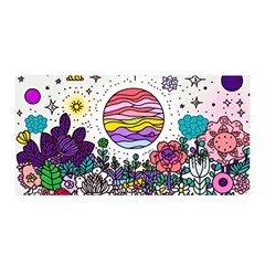 Rainbow Fun Cute Minimal Doodle Drawing Unique Satin Wrap 35  X 70  by uniart180623