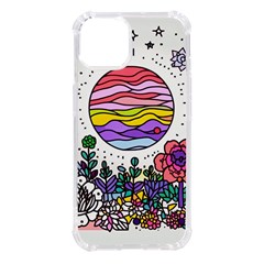 Rainbow Fun Cute Minimal Doodle Drawing Unique Iphone 14 Tpu Uv Print Case