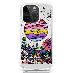 Rainbow Fun Cute Minimal Doodle Drawing Unique Iphone 14 Pro Tpu Uv Print Case by uniart180623