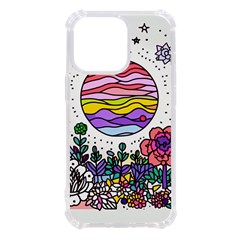 Rainbow Fun Cute Minimal Doodle Drawing Unique Iphone 13 Pro Tpu Uv Print Case by uniart180623