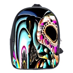 Garden Flower Nature Digital Art Abstract School Bag (large) by uniart180623