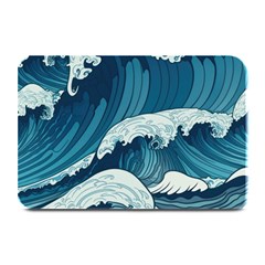 Waves Ocean Sea Pattern Water Tsunami Rough Seas Plate Mats by uniart180623