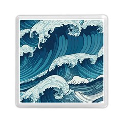 Waves Ocean Sea Pattern Water Tsunami Rough Seas Memory Card Reader (square) by uniart180623