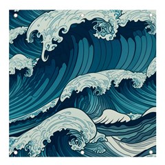 Waves Ocean Sea Pattern Water Tsunami Rough Seas Banner And Sign 4  X 4  by uniart180623