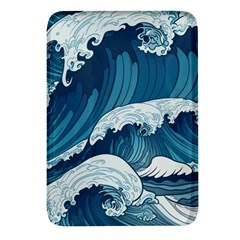 Waves Ocean Sea Pattern Water Tsunami Rough Seas Rectangular Glass Fridge Magnet (4 Pack) by uniart180623