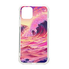 Waves Ocean Sea Tsunami Nautical Red Yellow Iphone 11 Pro 5 8 Inch Tpu Uv Print Case by uniart180623