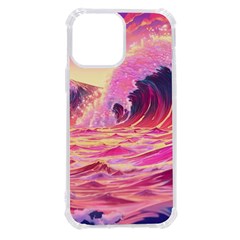 Waves Ocean Sea Tsunami Nautical Red Yellow Iphone 13 Pro Max Tpu Uv Print Case by uniart180623