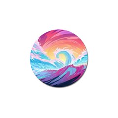 Waves Ocean Sea Tsunami Nautical Golf Ball Marker by uniart180623