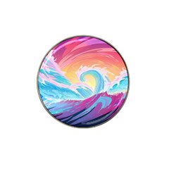 Waves Ocean Sea Tsunami Nautical Hat Clip Ball Marker (4 Pack) by uniart180623