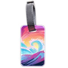 Waves Ocean Sea Tsunami Nautical Luggage Tag (two Sides) by uniart180623