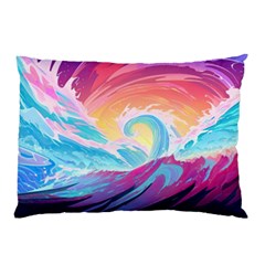 Waves Ocean Sea Tsunami Nautical Pillow Case (two Sides) by uniart180623