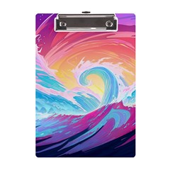 Waves Ocean Sea Tsunami Nautical A5 Acrylic Clipboard by uniart180623