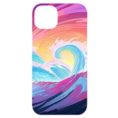 Waves Ocean Sea Tsunami Nautical Iphone 14 Plus Black Uv Print Case by uniart180623