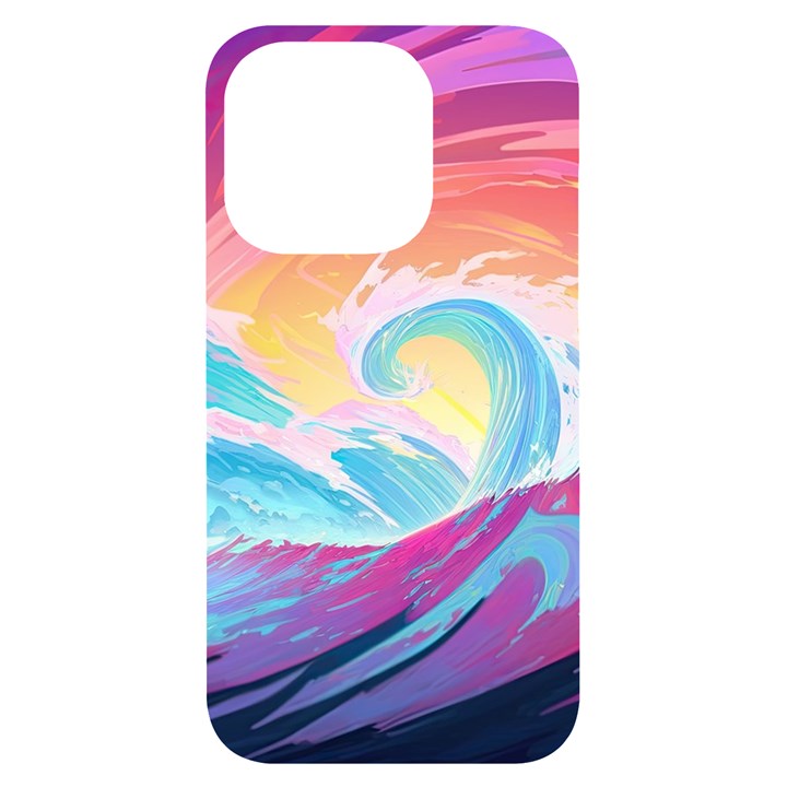 Waves Ocean Sea Tsunami Nautical iPhone 14 Pro Black UV Print Case