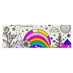 Rainbow Fun Cute Minimal Doodle Drawing Art Banner And Sign 6  X 2  by uniart180623