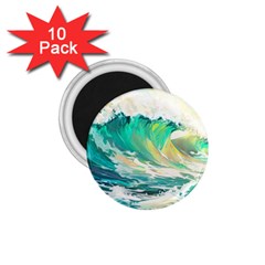 Waves Ocean Sea Tsunami Nautical Art 1 75  Magnets (10 Pack)  by uniart180623