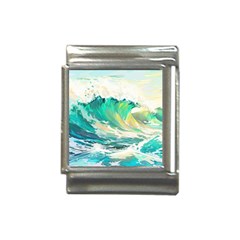 Waves Ocean Sea Tsunami Nautical Art Italian Charm (13mm) by uniart180623