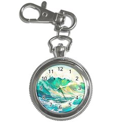 Waves Ocean Sea Tsunami Nautical Art Key Chain Watches