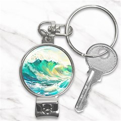 Waves Ocean Sea Tsunami Nautical Art Nail Clippers Key Chain by uniart180623