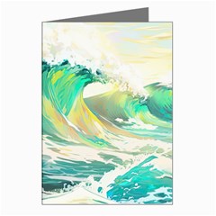 Waves Ocean Sea Tsunami Nautical Art Greeting Cards (pkg Of 8) by uniart180623