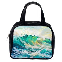 Waves Ocean Sea Tsunami Nautical Art Classic Handbag (one Side) by uniart180623