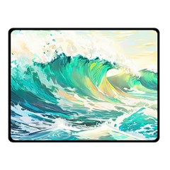 Waves Ocean Sea Tsunami Nautical Art Fleece Blanket (small) by uniart180623