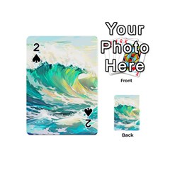 Waves Ocean Sea Tsunami Nautical Art Playing Cards 54 Designs (mini) by uniart180623