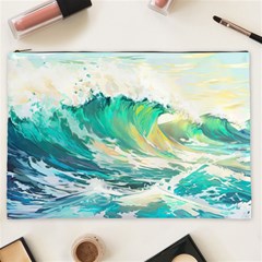 Waves Ocean Sea Tsunami Nautical Art Cosmetic Bag (xxl) by uniart180623