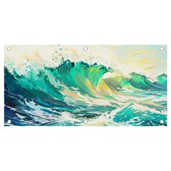 Waves Ocean Sea Tsunami Nautical Art Banner And Sign 4  X 2  by uniart180623