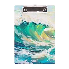 Waves Ocean Sea Tsunami Nautical Art A5 Acrylic Clipboard by uniart180623