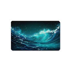 Tsunami Waves Ocean Sea Nautical Nature Water Magnet (name Card) by uniart180623